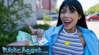 Public Agent cute looking Colombian babe is fucked outdoors in public